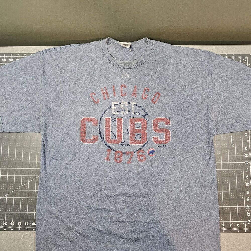 Vintage Chicago Cubs Tshirt XXL Majestic Baseball Y2K Sosa Cubbies Sportswear